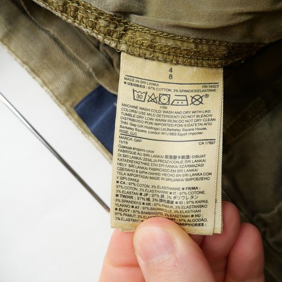 Gap Women's Sz 4 Mid-Rise Light Green Stretch Skinny Casual Button Closure Pants - Picture 10 of 12